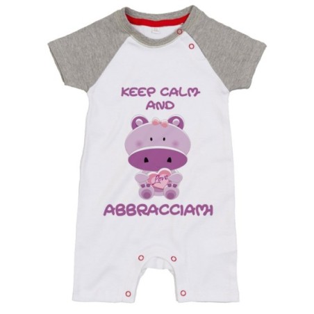 Pagliaccetto neonato keep calm and abbracciami Divertenti