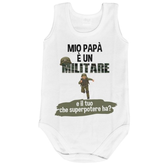 Body neonato il mio papà la mia mamma è un militare e il tuo la tua che superpotere ha