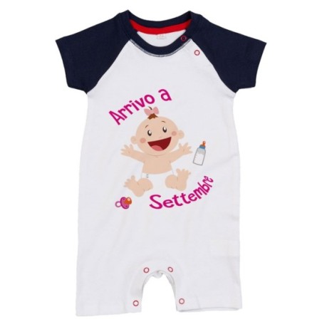 Pagliaccetto neonato personalizzato con mese bimbo bimba...