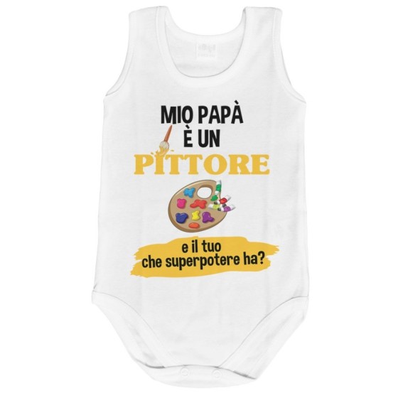 Body neonato il mio papà la mia mamma è un pittore una pittrice e il tuo la tua che superpotere ha