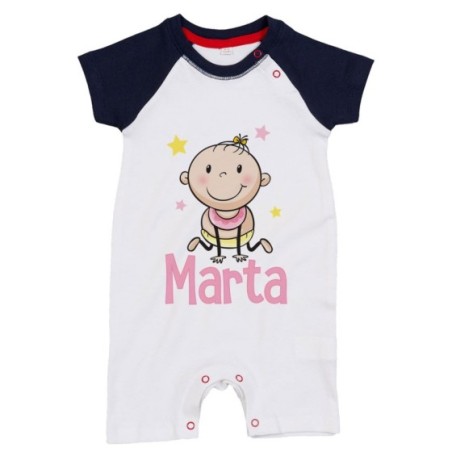 Pagliaccetto neonato personalizzato con nome bimbo bimba...