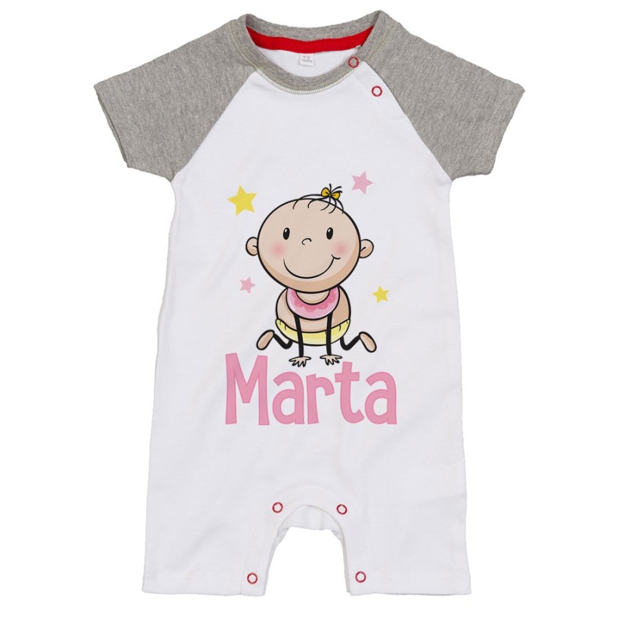 Pagliaccetto neonato personalizzato con nome bimbo bimba stellare Divertenti
