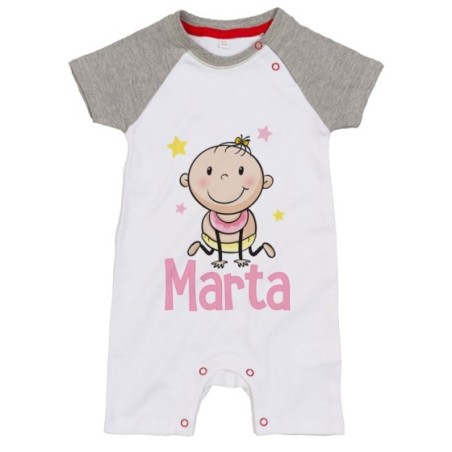 Pagliaccetto neonato personalizzato con nome bimbo bimba stellare Divertenti