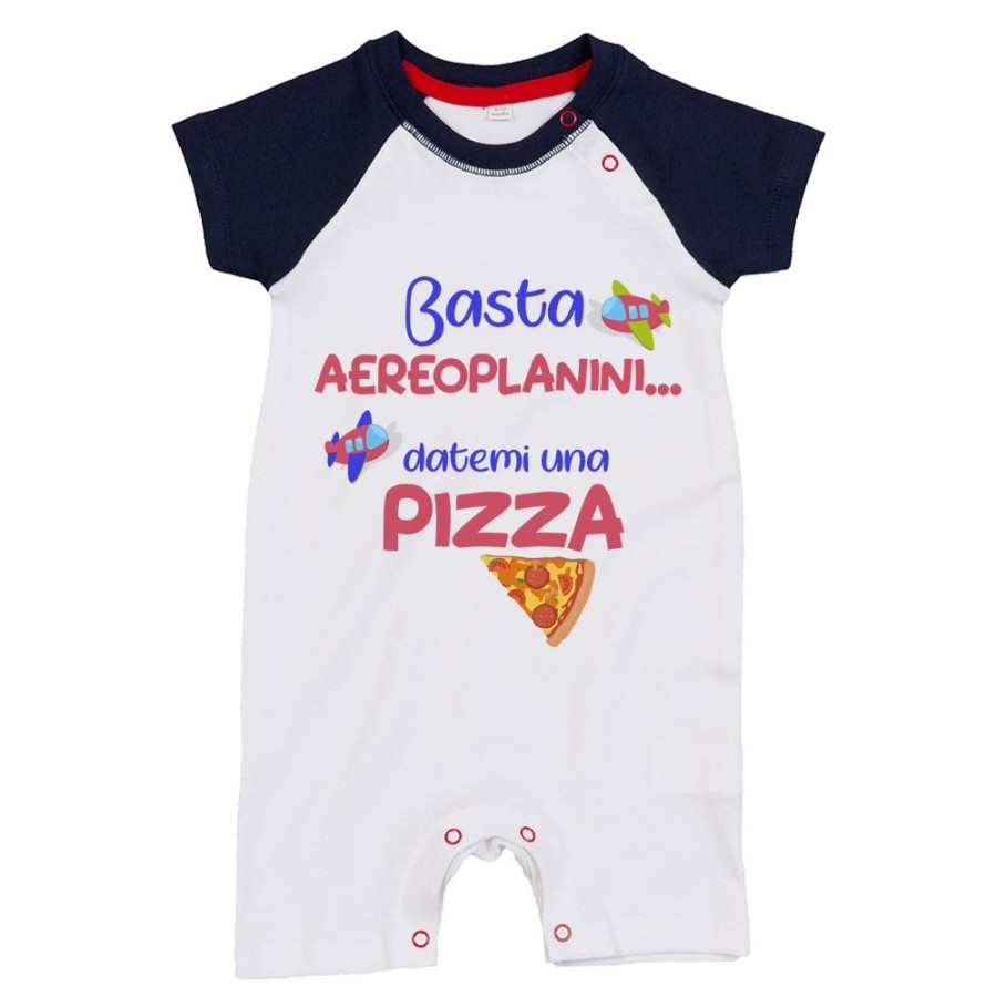 Pagliaccetto neonato basta aeroplanini datemi una pizza Divertenti