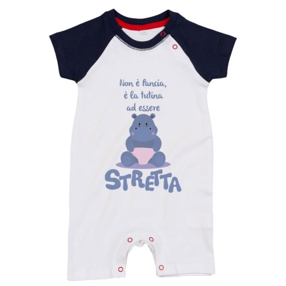 Pagliaccetto neonato non è pancia è la tutina ad essere stretta ippopotamo Divertenti