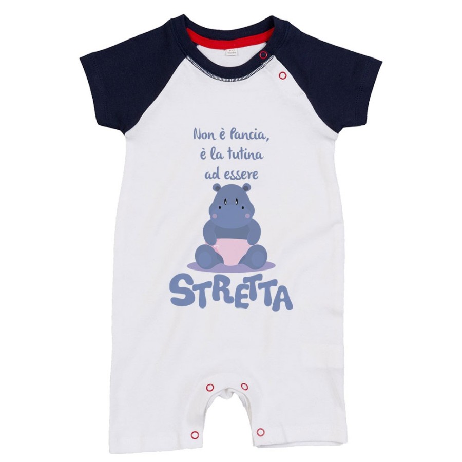 Pagliaccetto neonato non è pancia è la tutina ad essere stretta ippopotamo Divertenti