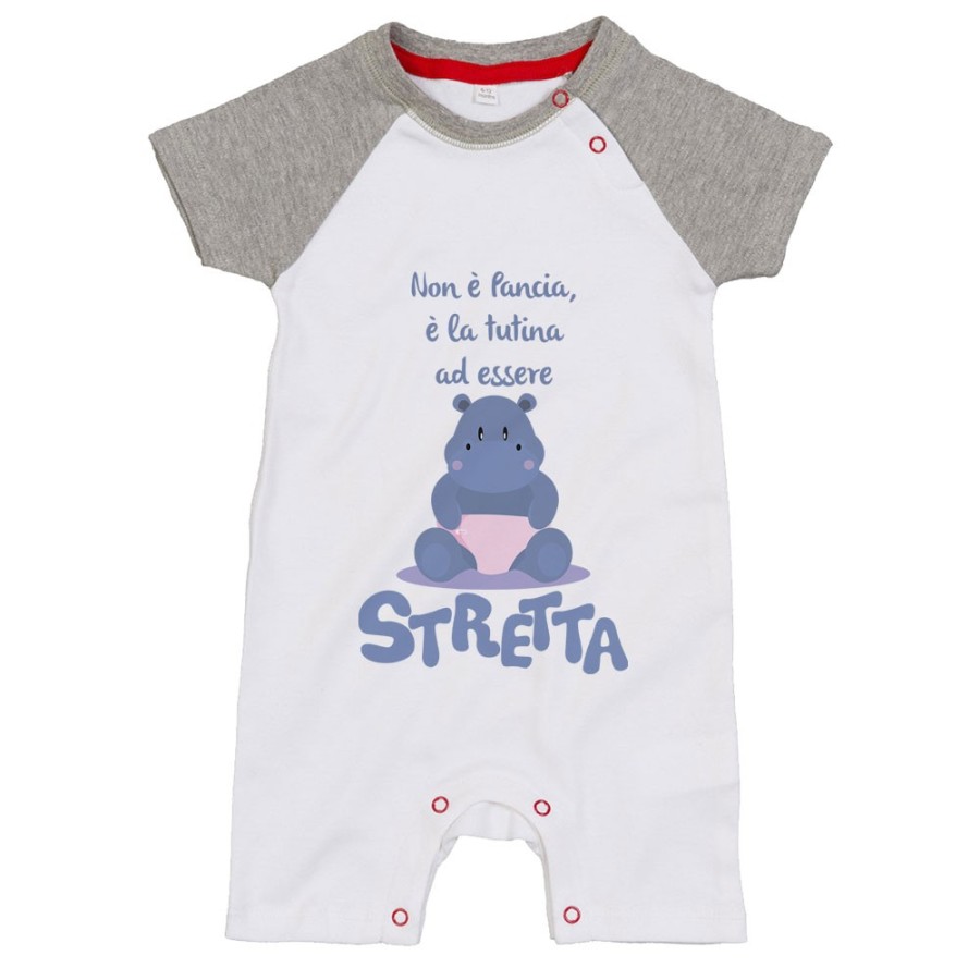 Pagliaccetto neonato non è pancia è la tutina ad essere stretta ippopotamo Divertenti