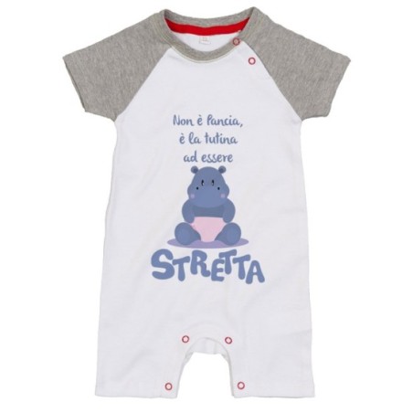 Pagliaccetto neonato non è pancia è la tutina ad essere stretta ippopotamo Divertenti