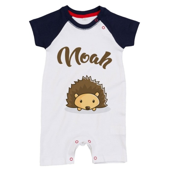 Pagliaccetto neonato personalizzato con nome baby riccio Divertenti