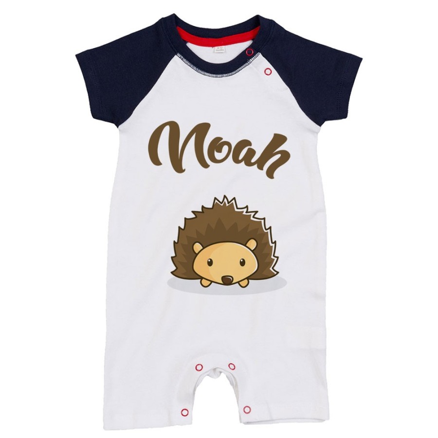 Pagliaccetto neonato personalizzato con nome baby riccio Divertenti