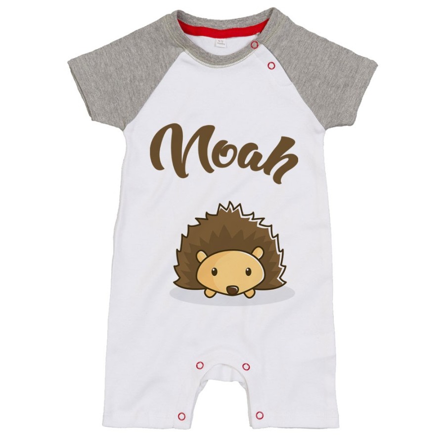 Pagliaccetto neonato personalizzato con nome baby riccio Divertenti