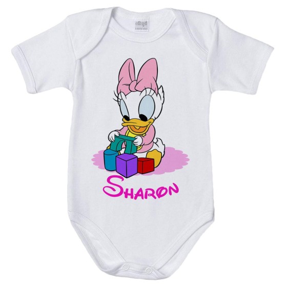 Body neonata personalizzato con nome baby paperina Cartoon
