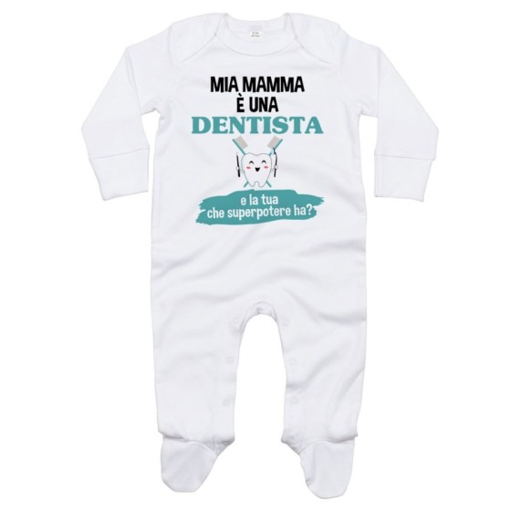 Tutina neonato il mio papà la mia mamma è un dentista una dentista e il tuo la tua che superpotere ha
