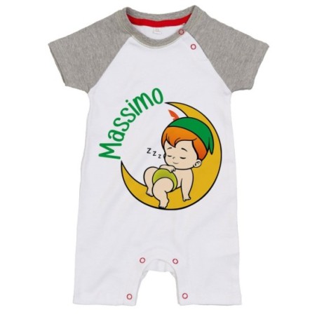 Pagliaccetto neonato personalizzato con nome baby peter