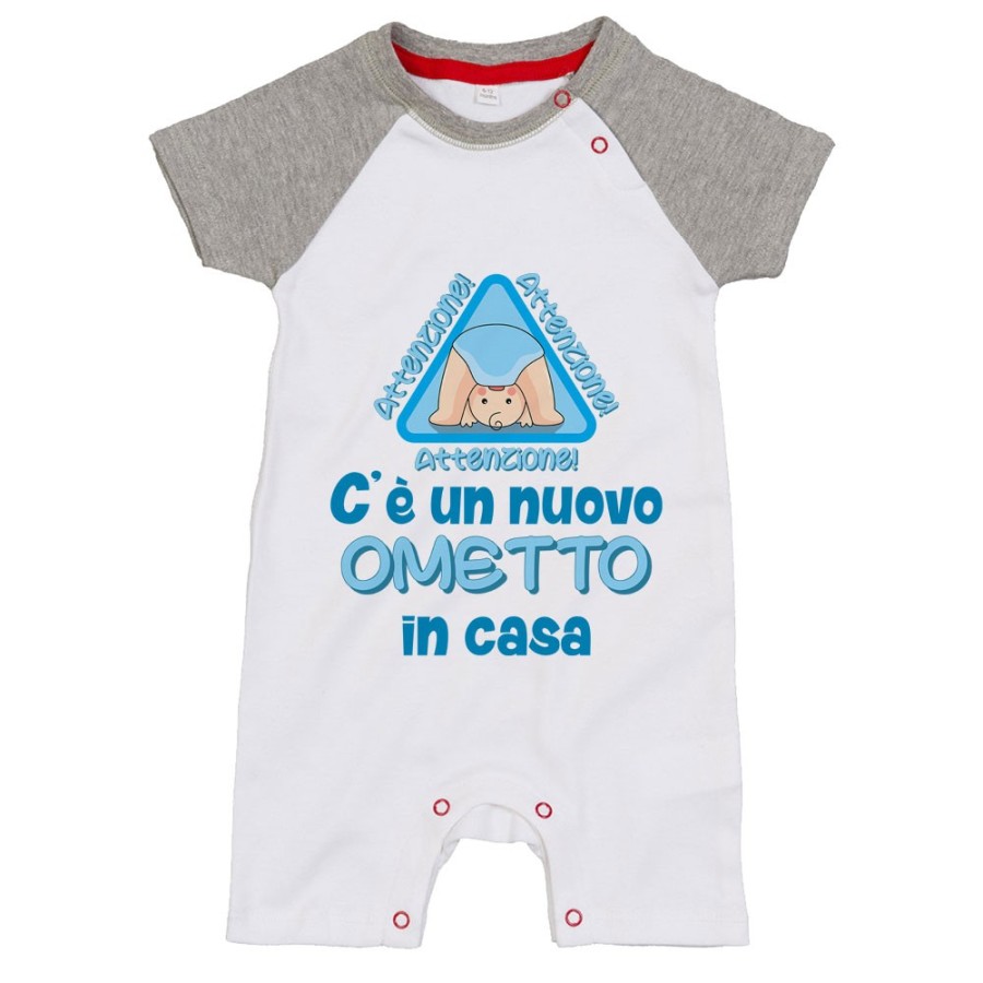 Pagliaccetto neonato attenzione c'è un nuovo ometto in casa Divertenti