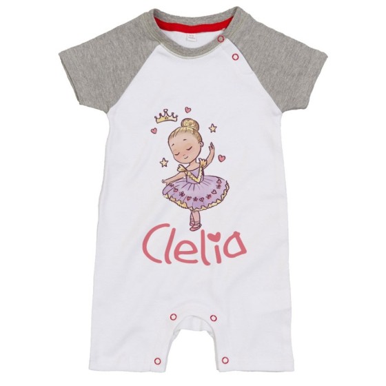Pagliaccetto neonata personalizzato con nome baby ballerina Divertenti