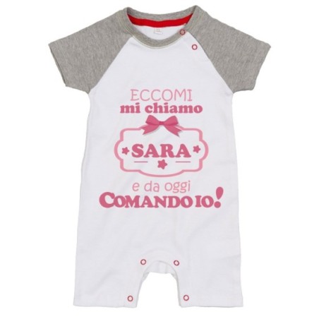 Pagliaccetto neonato personalizzato con nome da oggi...
