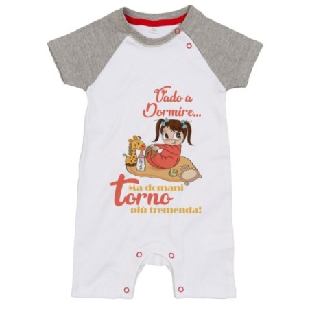 Pagliaccetto neonata vado a dormire ma domani torno più tremenda Divertenti