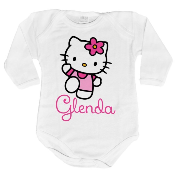 Body neonata personalizzato con nome hello kitty Cartoon
