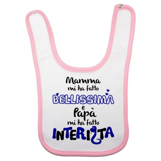 Bavaglino neonato mamma mi ha fatto bellissimo bellissima e papà interista Sport