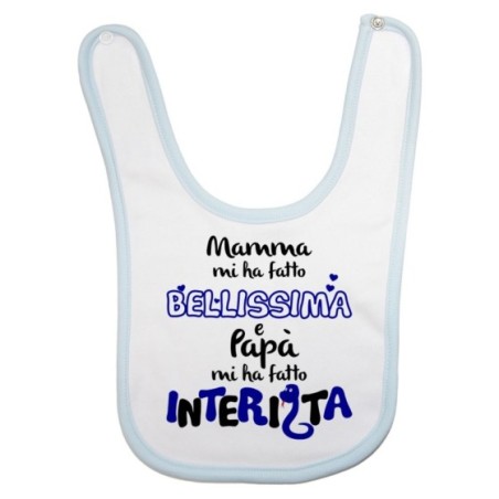 Bavaglino neonato mamma mi ha fatto bellissimo bellissima e papà interista Sport