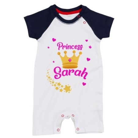 Pagliaccetto neonato personalizzato con nome prince...