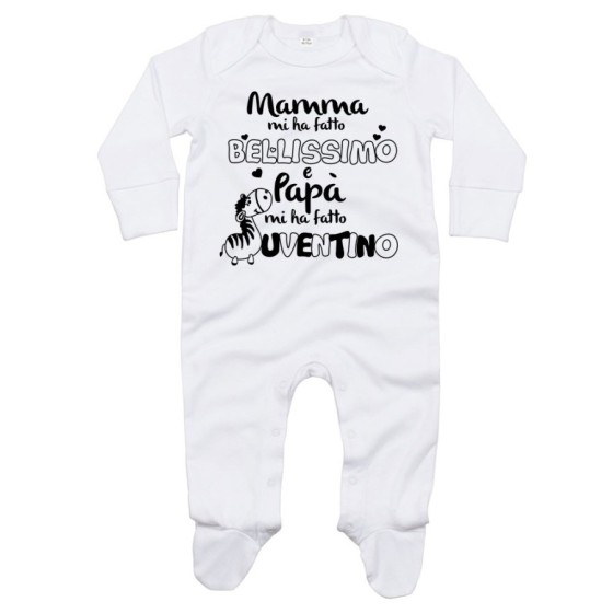 Tutina neonato mamma mi ha fatto bellissimo e papà juventino Sport