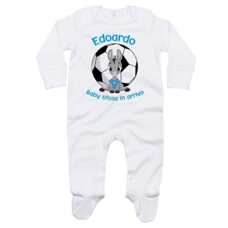 Tutina neonato personalizzabile con nome tifoso tifosa in...