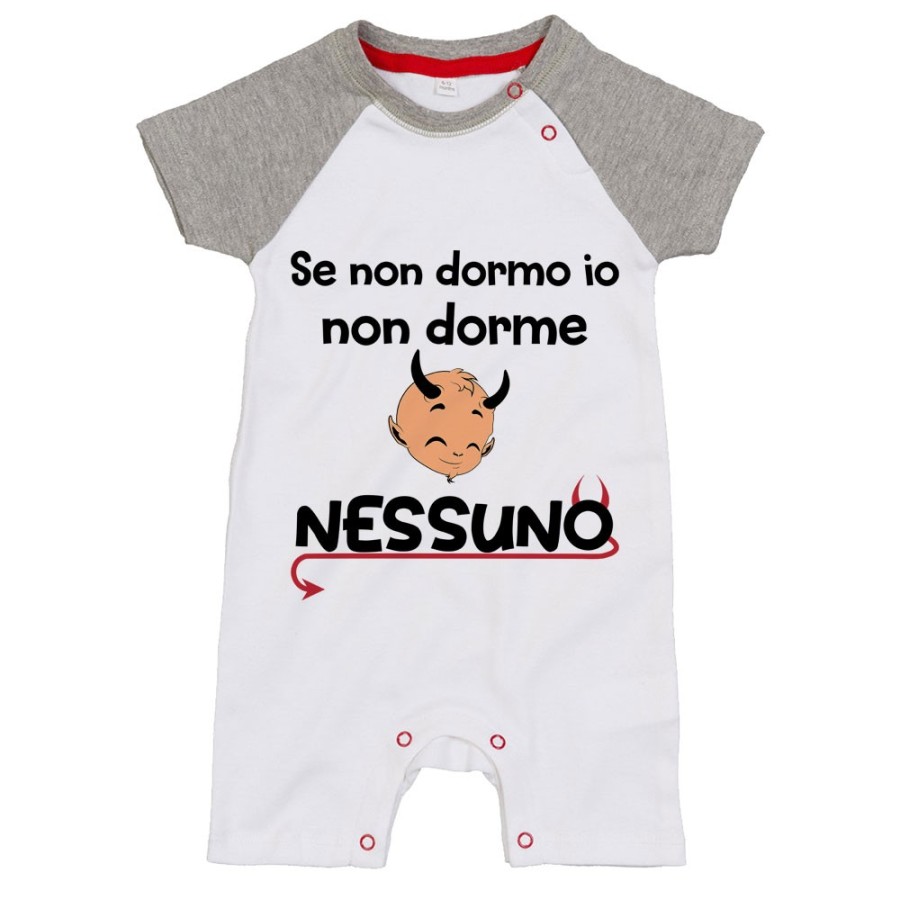 Pagliaccetto neonato se non dormo io non dorme nessuno Divertenti