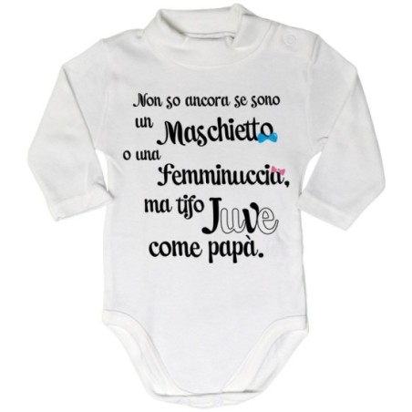 Body lupetto neonato non so ancora se sono un maschietto...