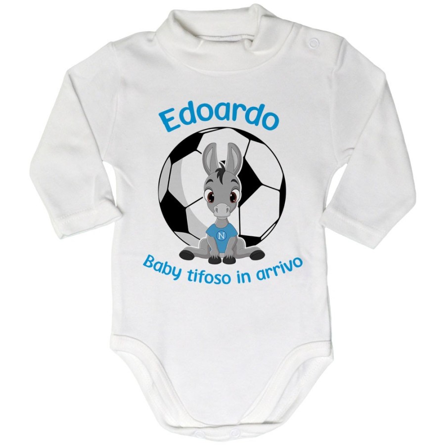 Body lupetto neonato personalizzabile con nome balup tifoso tifosa in arrivo Sport