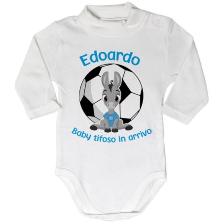Body lupetto neonato personalizzabile con nome balup...