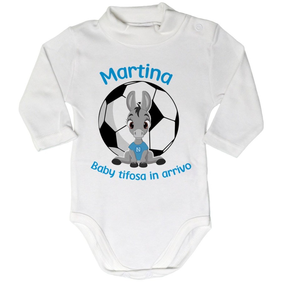 Body lupetto neonato personalizzabile con nome balup tifoso tifosa in arrivo Sport