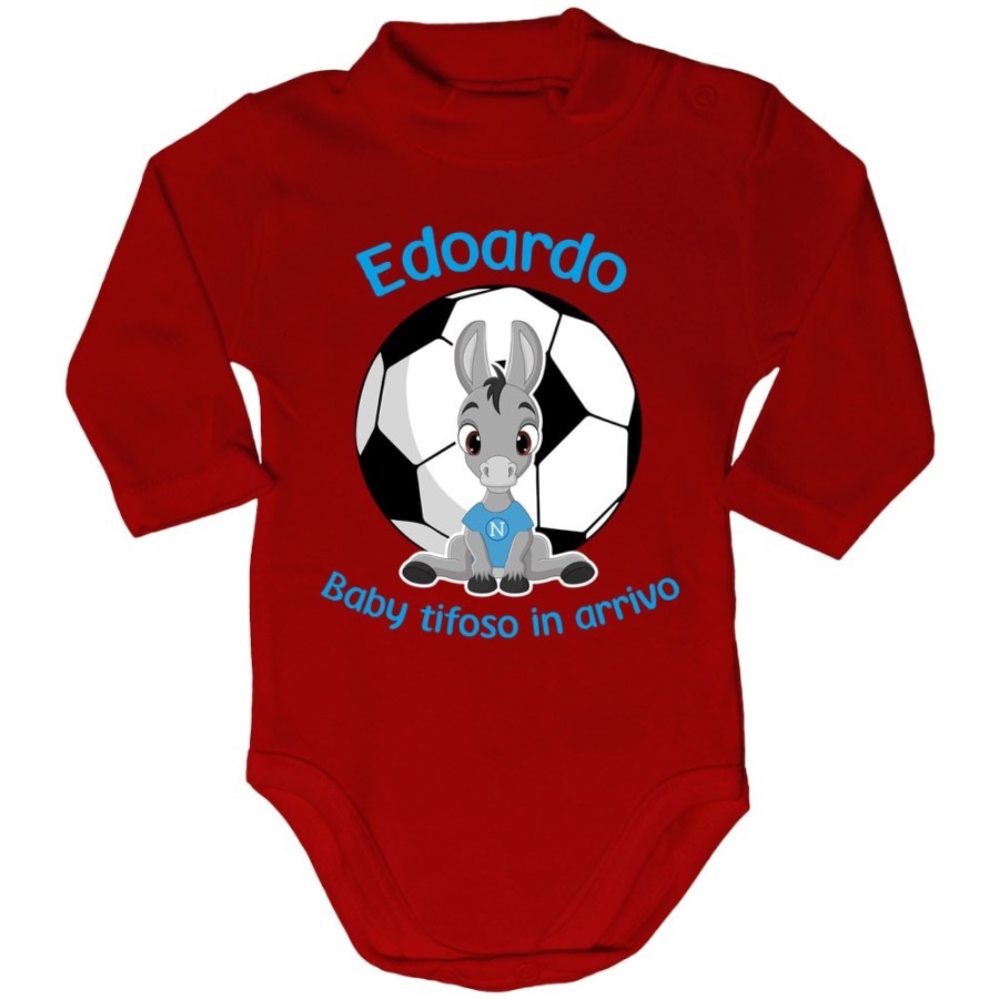 Body lupetto neonato personalizzabile con nome balup tifoso tifosa in arrivo Sport