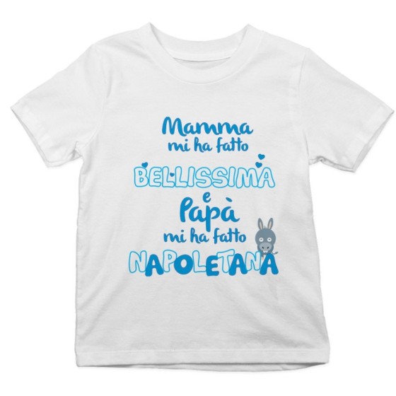 T-shirt bambino mamma mi ha fatto bellissimo e papà napoletano Sport