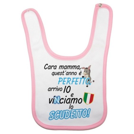 Bavaglino neonato caro papà quest'anno è perfetto arrivo io e vinciamo lo scudetto! Sport