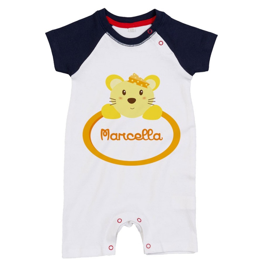 Pagliaccetto neonata personalizzato con nome topolina Divertenti