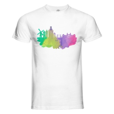 T-shirt uomo amsterdam watercolor City