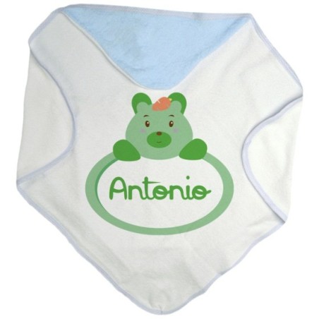 Accappatoio neonato personalizzato con nome castoro
