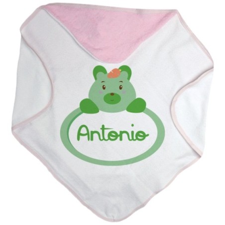 Accappatoio neonato personalizzato con nome castoro Divertenti