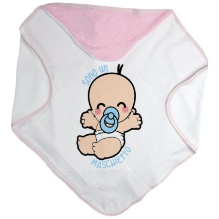 Accappatoio neonato sono un maschietto una femminuccia Divertenti
