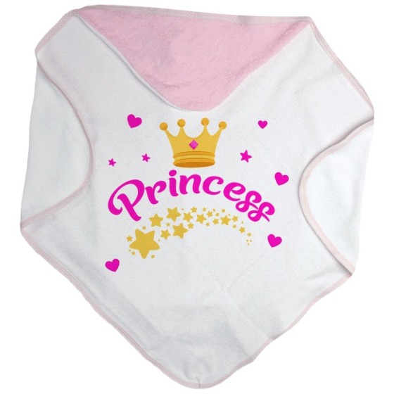 Accappatoio neonato prince princess con corona e stelle Divertenti