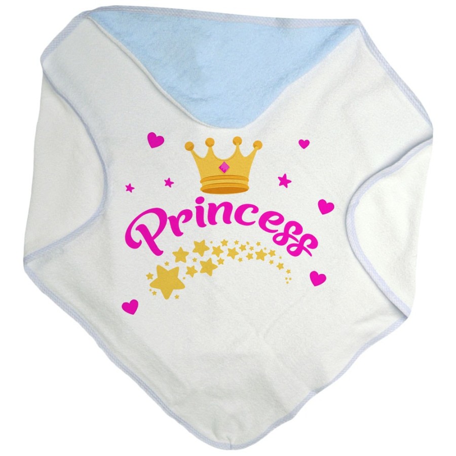 Accappatoio neonato prince princess con corona e stelle Divertenti