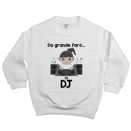 Felpa bambino da grande farò il dj
