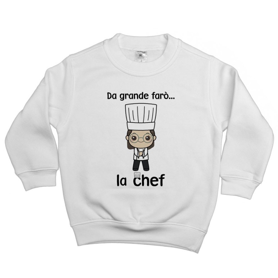 Felpa bambino da grande farò lo chef Da grande farò