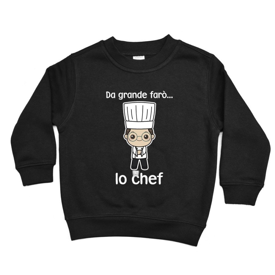 Felpa bambino da grande farò lo chef Da grande farò