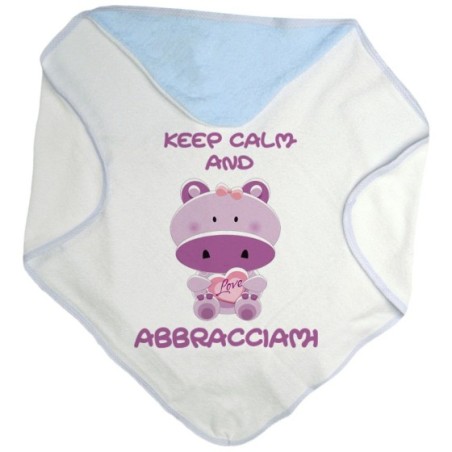 Accappatoio neonato keep calm and abbracciami