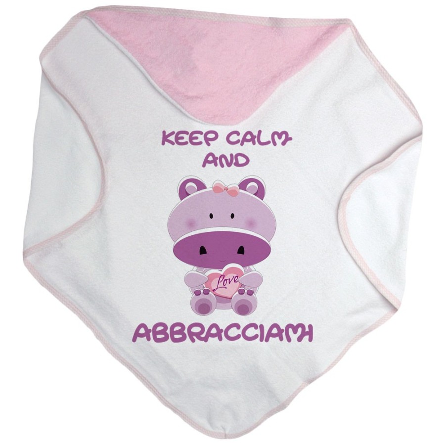 Accappatoio neonato keep calm and abbracciami Divertenti