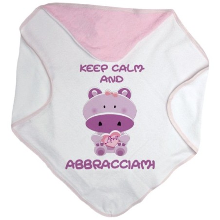 Accappatoio neonato keep calm and abbracciami Divertenti