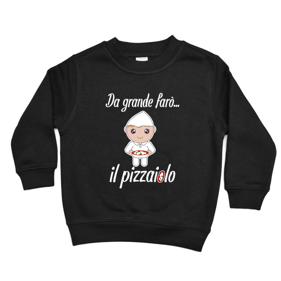 Felpa bambino da grande farò il pizzaiolo Da grande farò